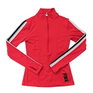 VS Pink, Red, Athletic Half Zip Top, Size XS